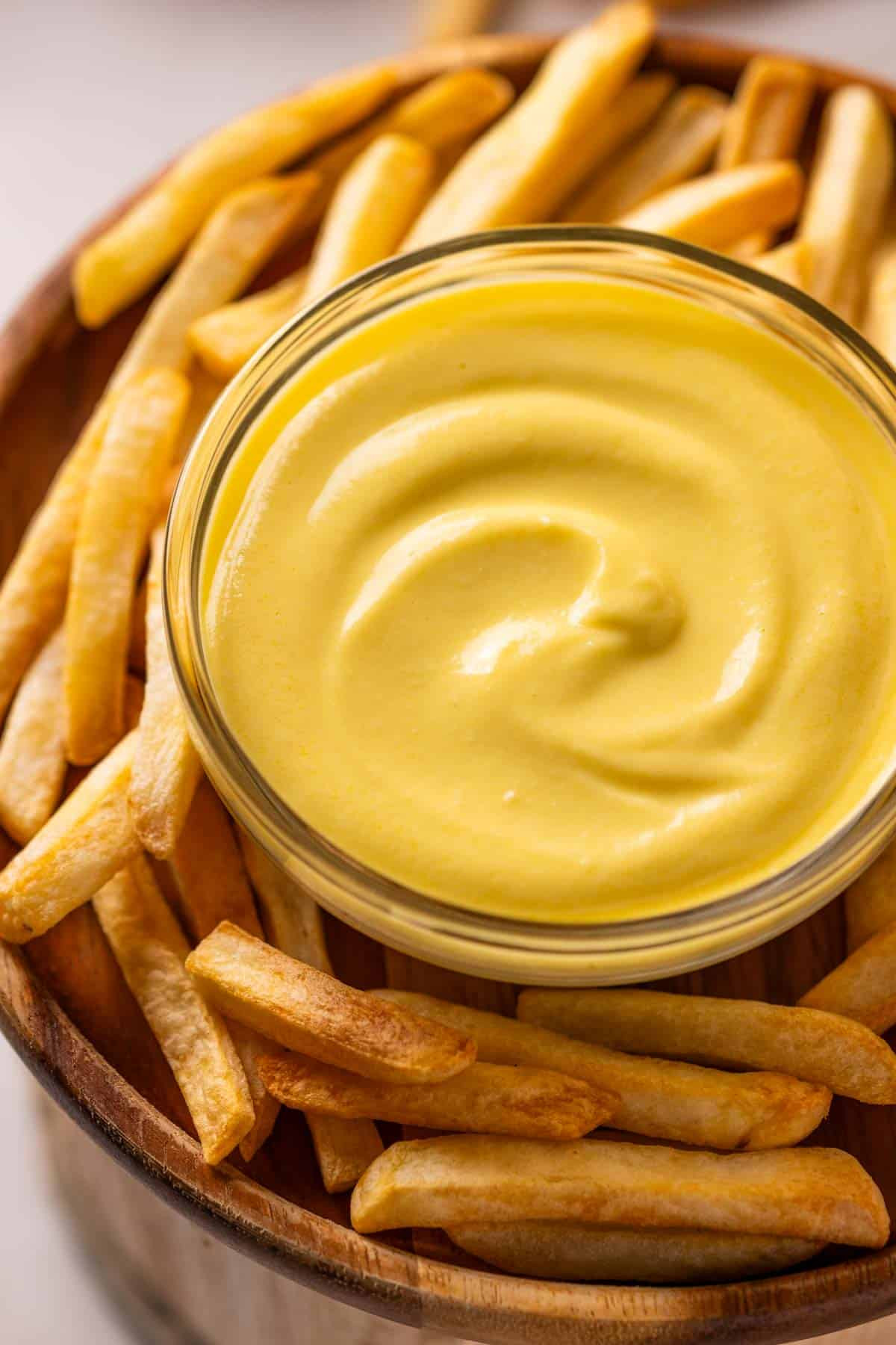 Boiled egg mayo served with french fries