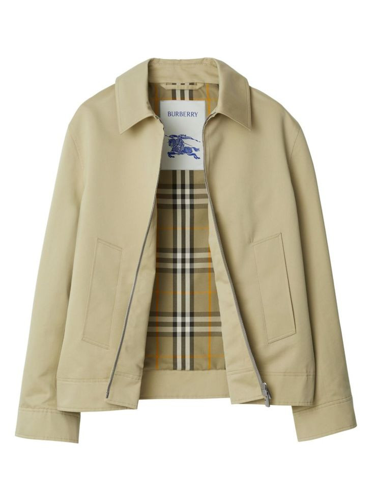 Man wearing BURBERRY Harrington fashion jacket