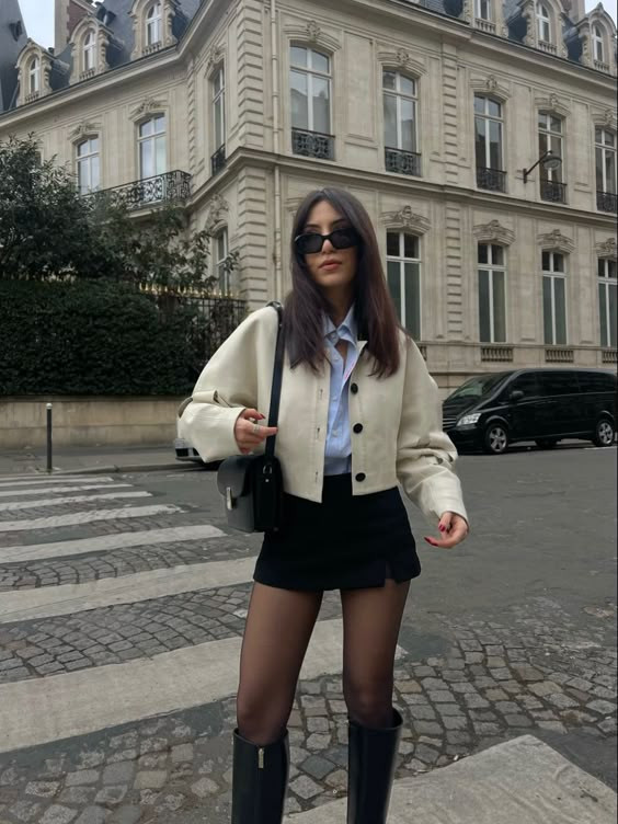 Eastern European Fashion Women standing in Eastern Europe with a nice eastern european fashion outfit