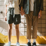 Man in linen shirt and white pants