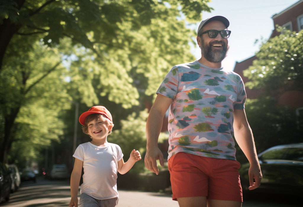 Man with an average build wearing straight-legged shorts, showing a comfortable and flattering fit