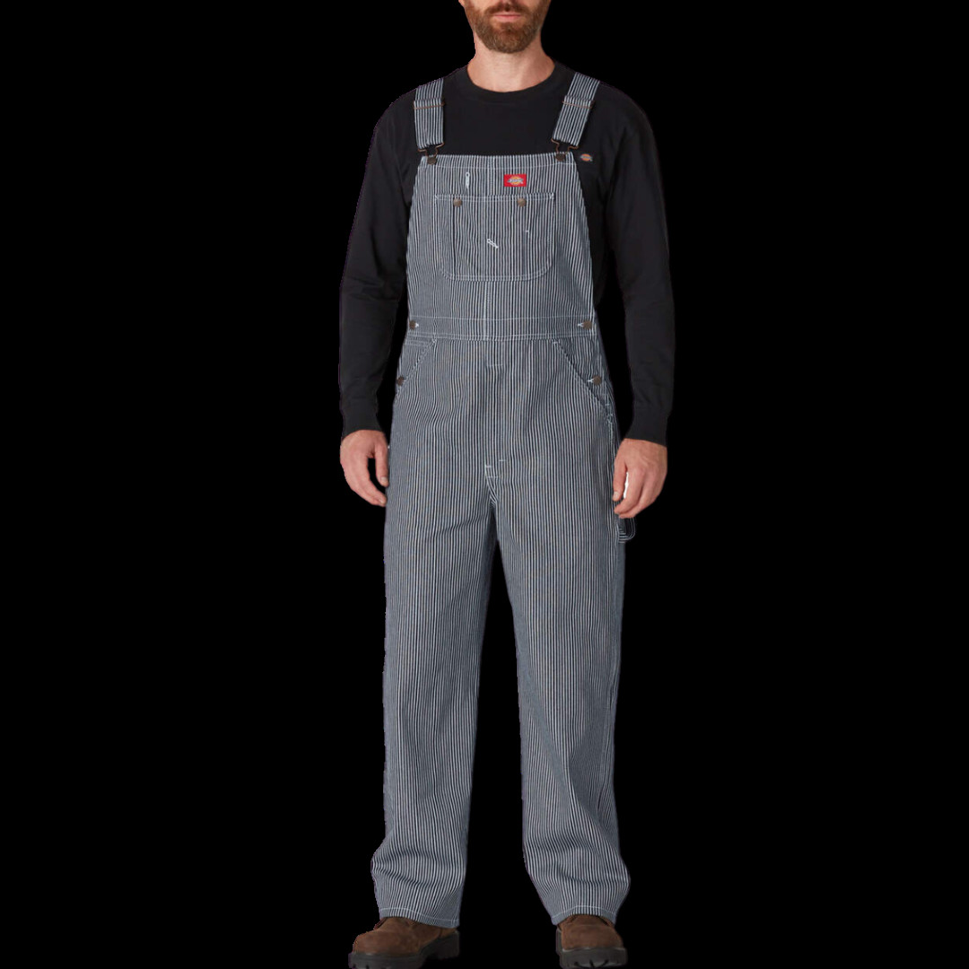 dickies hickory stripe bib overalls