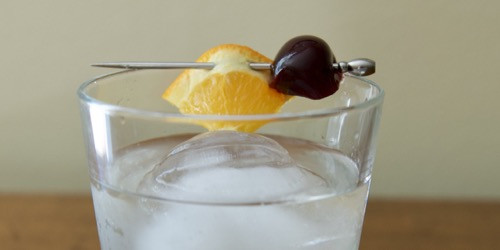 Gin Old Fashioned with Orange Slice