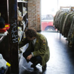 Nick Andry (@ta.ska.shi on Instagram) shops for pants at Urban Jungle.