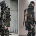 Two men in dystopian outfits showcasing rugged aesthetics