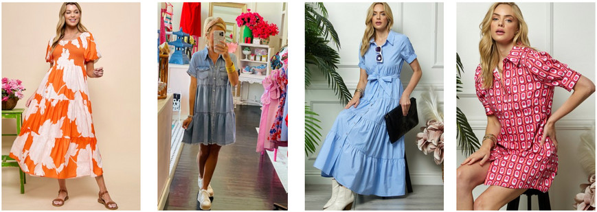 Wholesale dresses of wholesale clothing brand Cezele from LA Fashion District