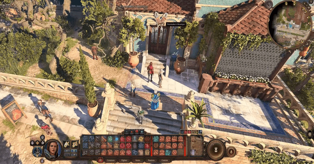 Figaro Pennygood, owner of Facemaker's Boutique in Baldur's Gate 3, offering a range of clothing styles