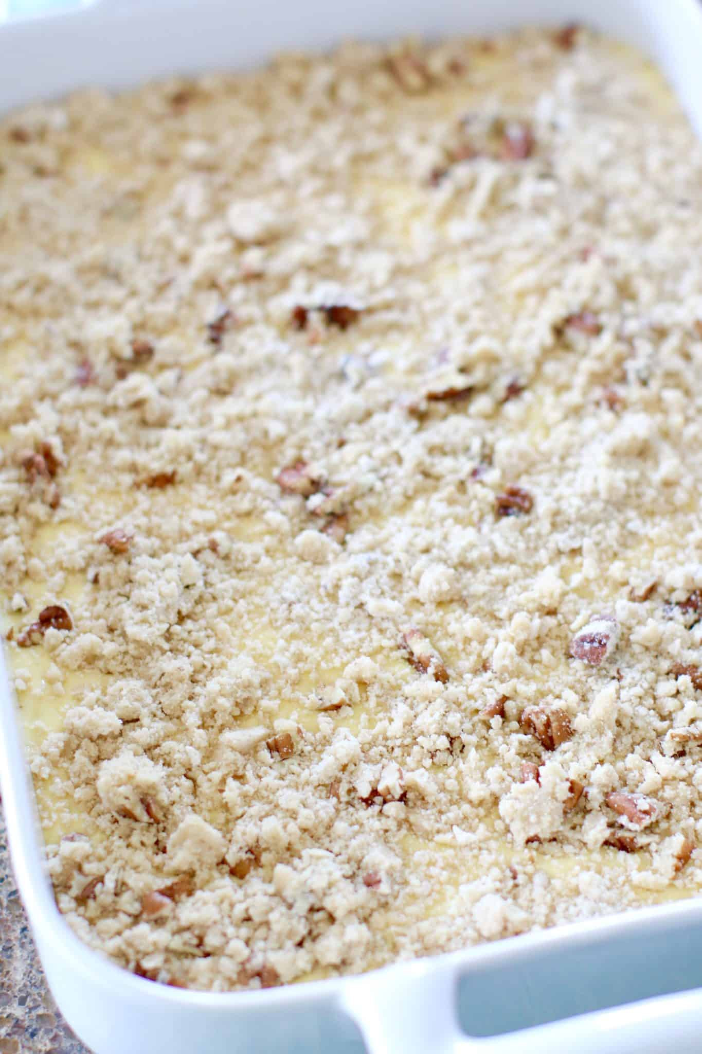Assembled Cake Before Baking