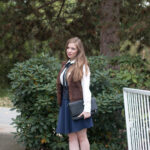 Fashion First Seattle What I Wore: Fur Vest with Silk Blouse & A-Line Skirt Outfit hellorigby seattle fashion blog