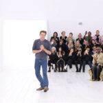 Jonathan Anderson after runway show