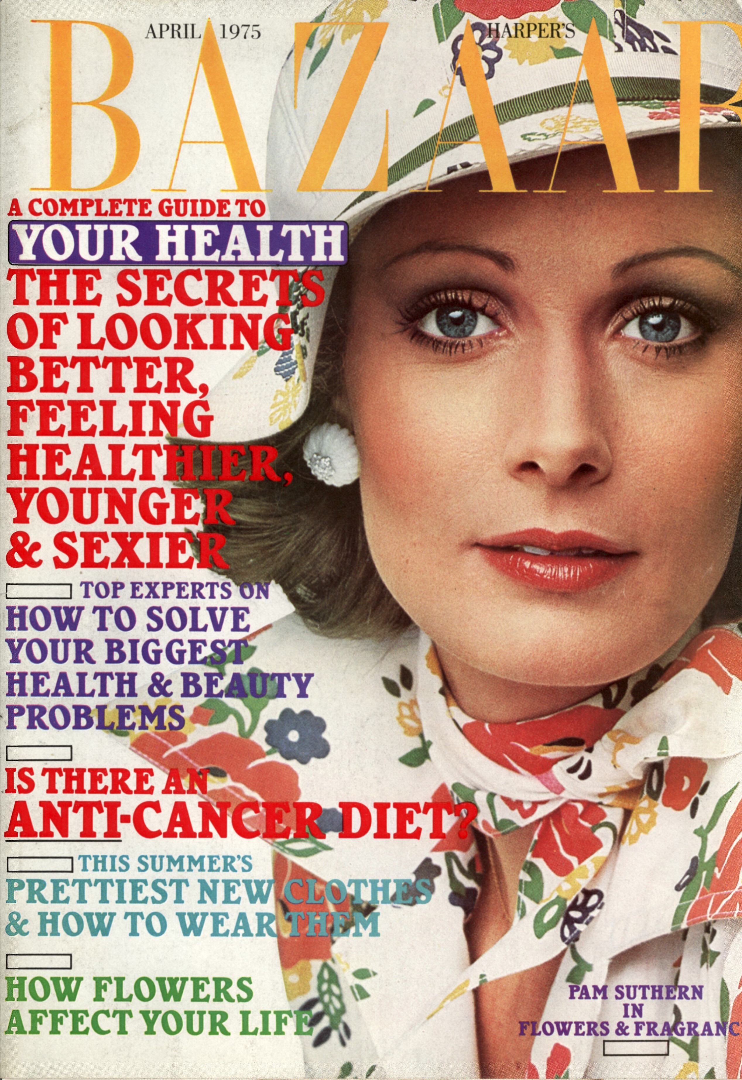 Harpers Bazaar April 1975 Floral Dress