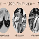 A man wearing a bold, patterned suit, fedora, and two-tone shoes, exemplifying jazz-inspired menswear boldPatternedSuitFedoraTwoToneShoes