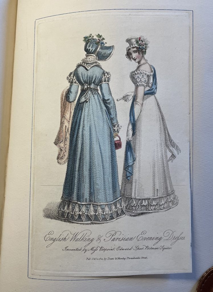 Fashion Plate Showing Walking and Evening Dress
