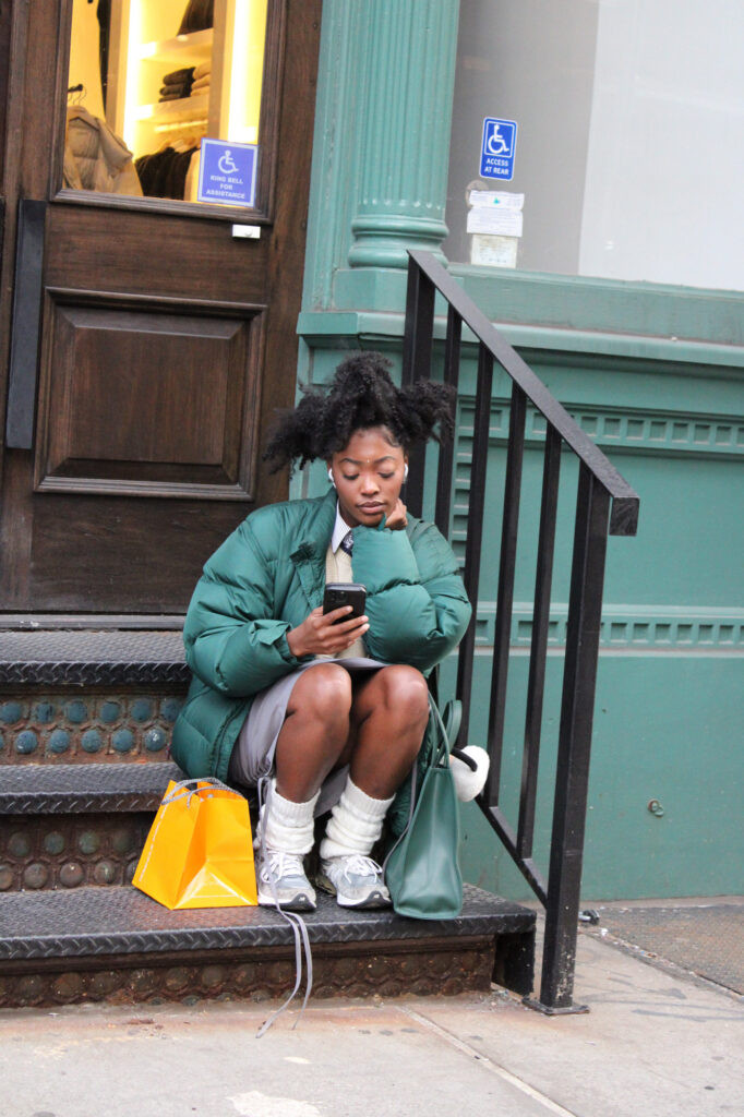 Fashion videographer in action during NYFW