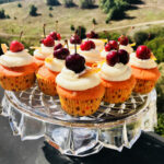 Old Fashioned Cupcakes with Candied Orange Peel and Cherry
