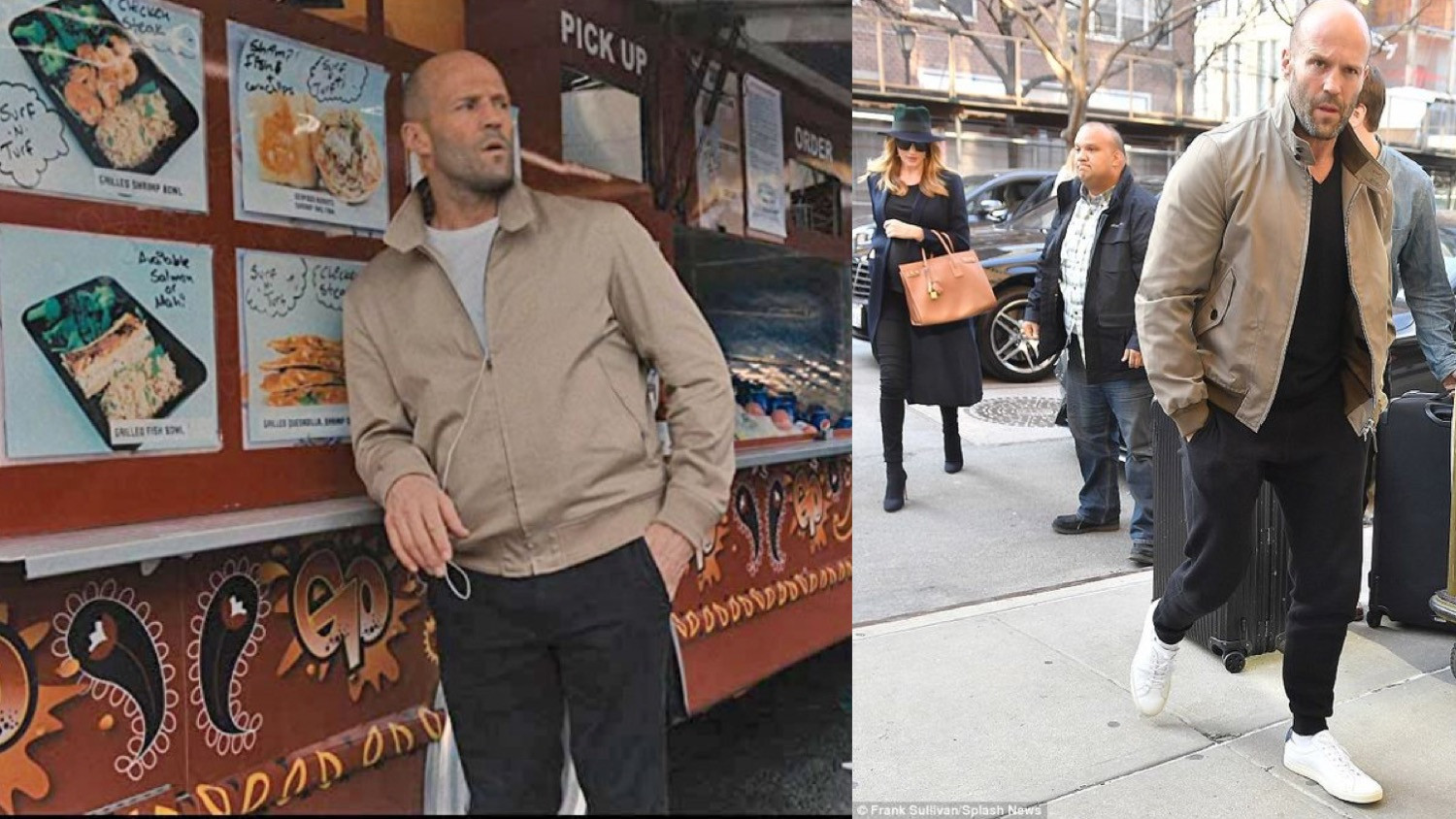 Jason Statham in a Tan Harrington Jacket