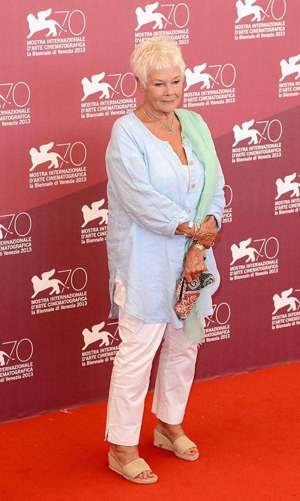 Judi Dench at Philomena Premier. Photo Credit: Getty Images.