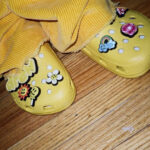 Justin Bieber Wearing Lavender Crocs