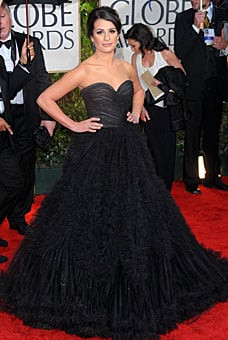 Lea Michele's Oscar de la Renta gown at the Golden Globes