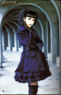 Mana wearing Lolita fashion. Mana is a male who is a Japanese musician and fashion designer. He popularized Gothic Lolita Fashion and helped to evolve it into the Fashion we know today.