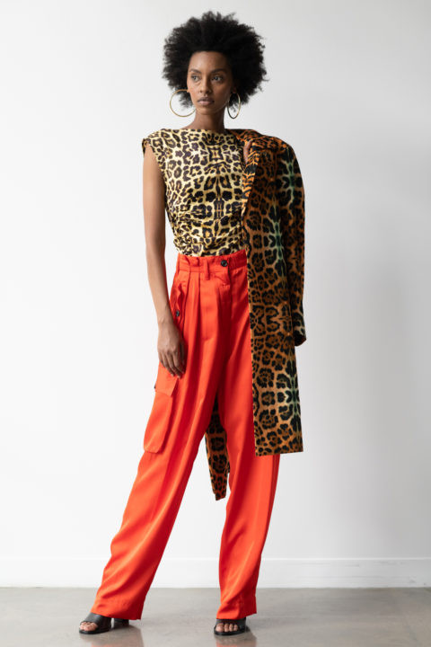 Dries Van Noten top, coat and pant, MAX