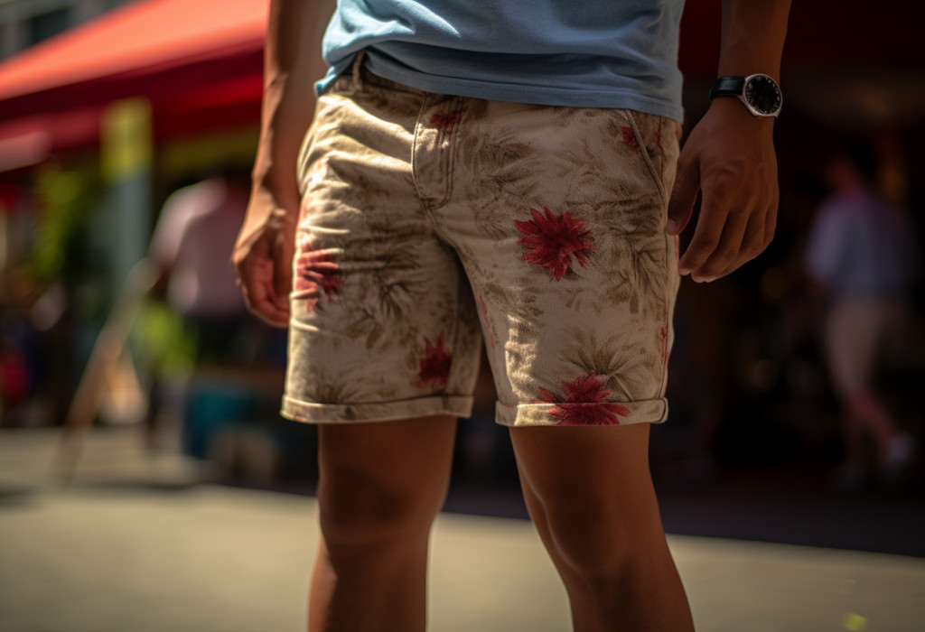 Man in cotton shorts, showcasing a versatile and comfortable look