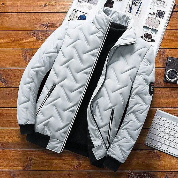 Man wearing Puffer fashion jacket