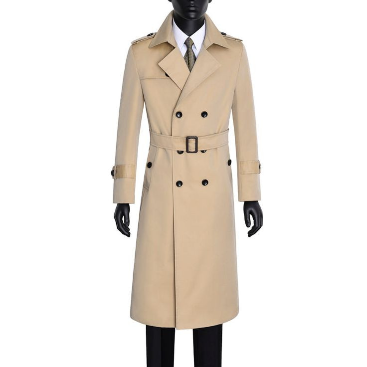 Man wearing trench fashion jacket