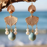 Close-up of Naiam Cosmetic Fashion earrings, showcasing their intricate design and high-quality materials.