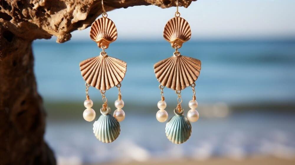 Close-up of Naiam Cosmetic Fashion earrings, showcasing their intricate design and high-quality materials.