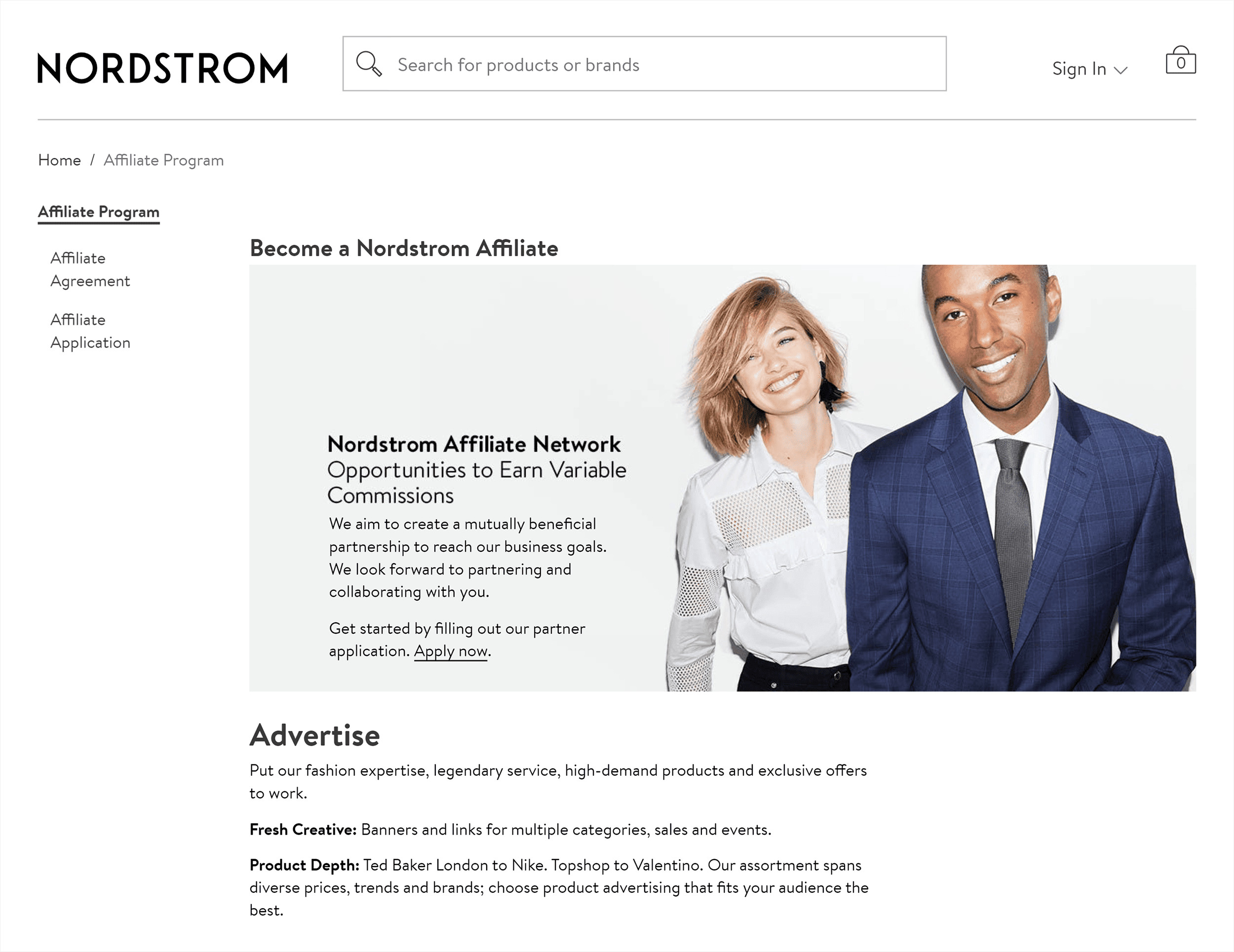 Nordstrom Affiliate Program