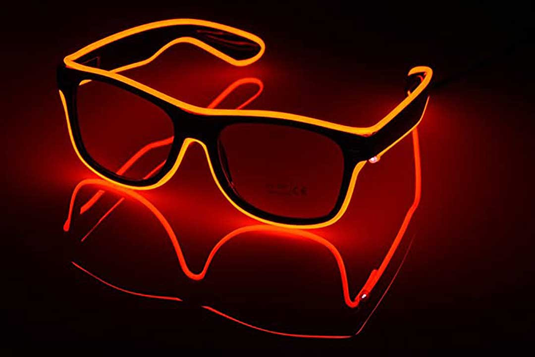 Novelty neon light up sunglasses frame
