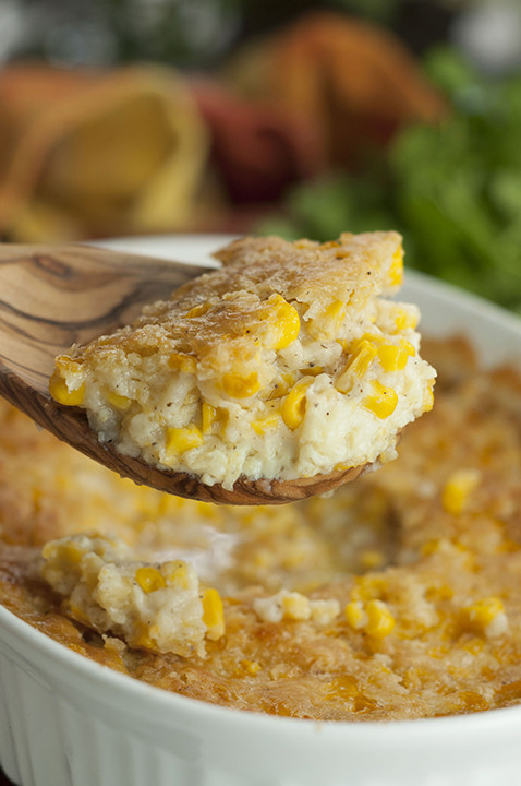 Old-Fashioned Creamed Corn Casserole recipe is just like Grandma used to make it! If you need an excellent side dish idea for the holidays, look no further