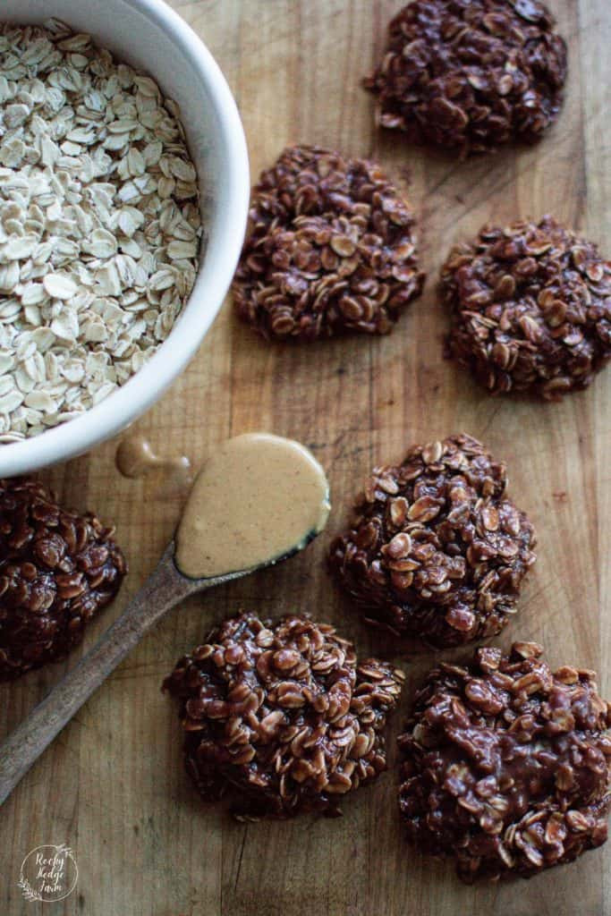 no bake cookies stored in a container
