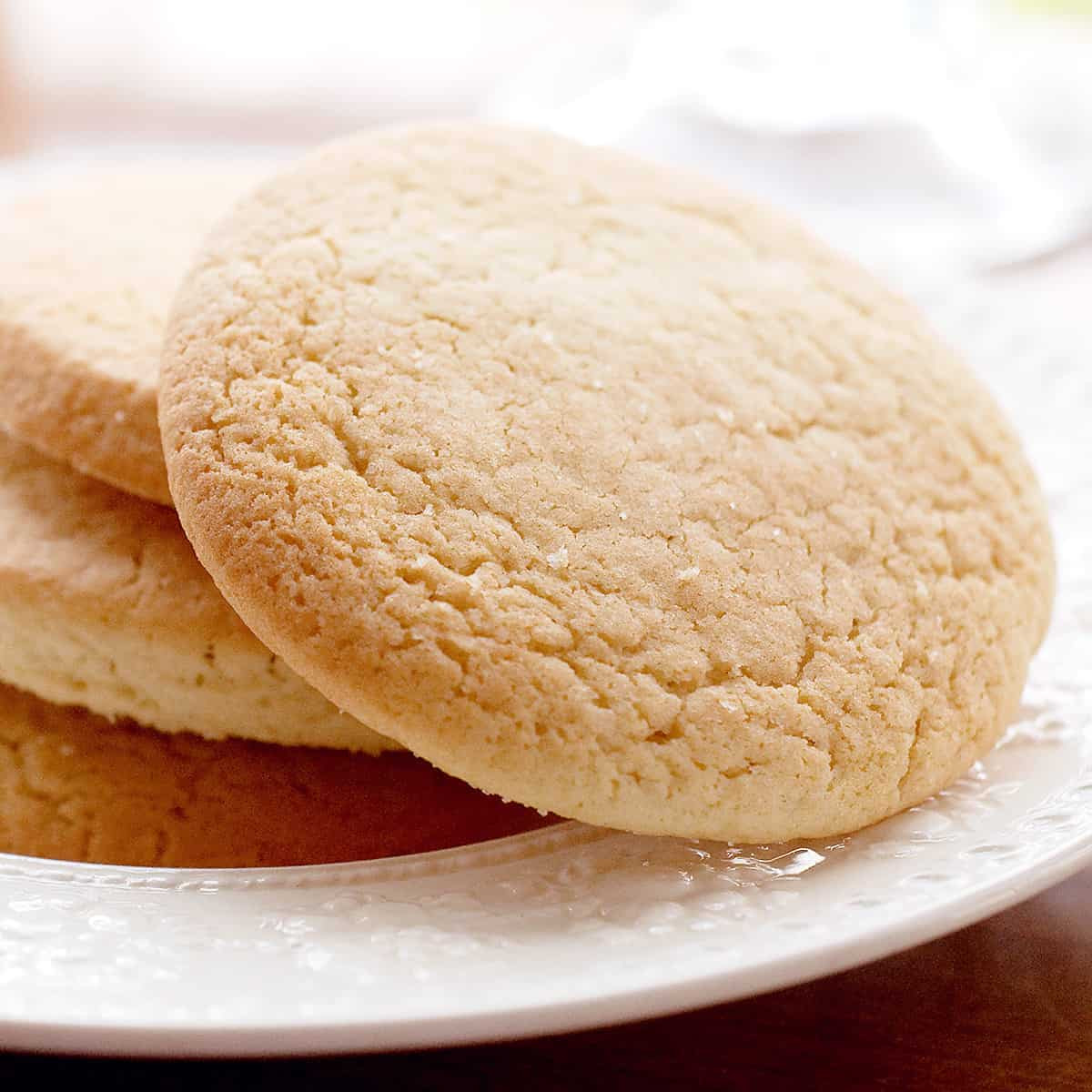 Old fashioned southern tea cakes recipe ingredients.
