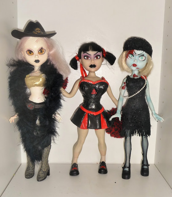 Living Dead Dolls Fashion Victims Lulu, Kitty and Holly Wood