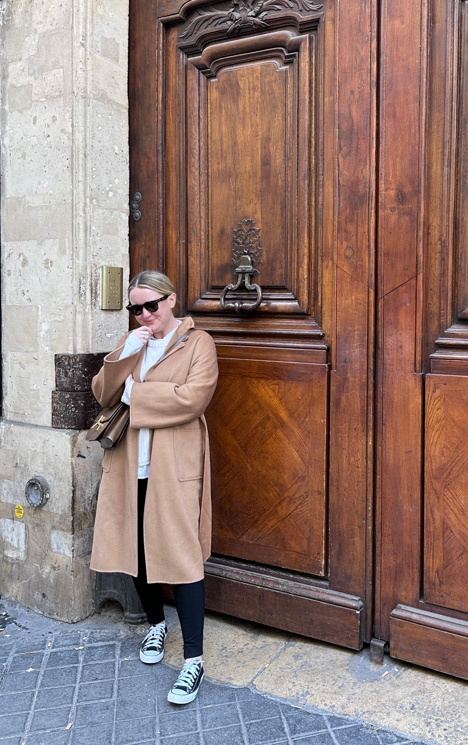 Ponte Pants + Camel Coat