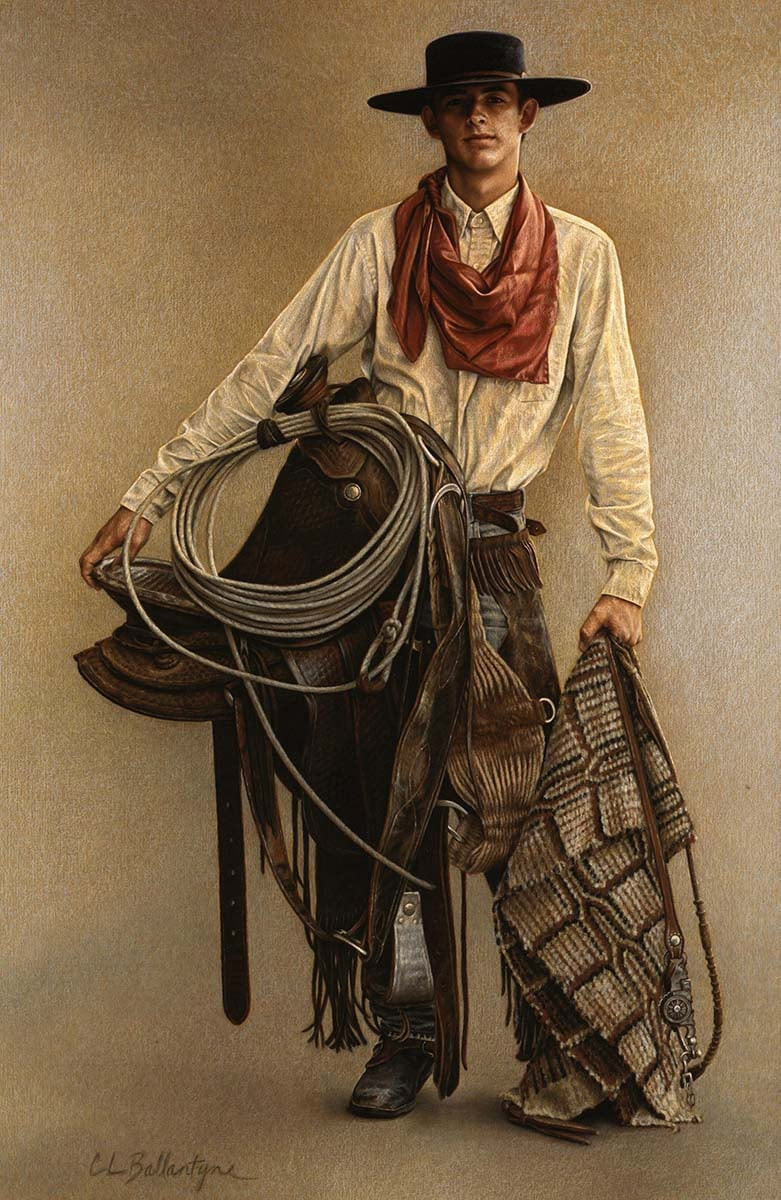 Great Basin Buckaroo, ca. 2004, showcasing classic Wild West attire