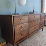 Johnson Carper Ronda nine drawer dresser showcasing mid-century modern design