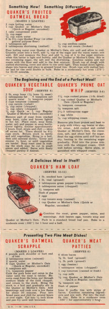 Quaker Oats Recipe