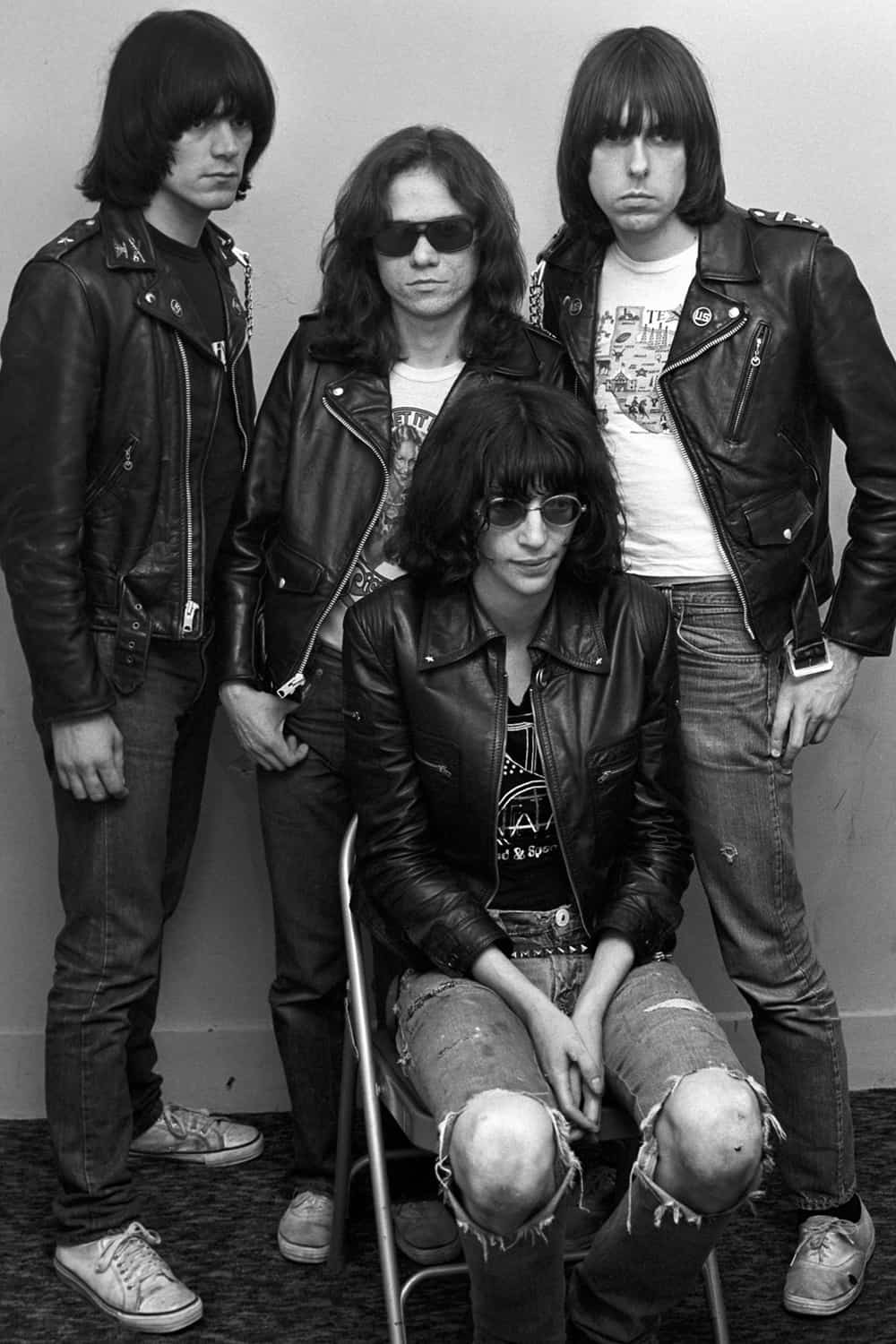 Ramones in rock roll fashion featuring leather jackets and denim