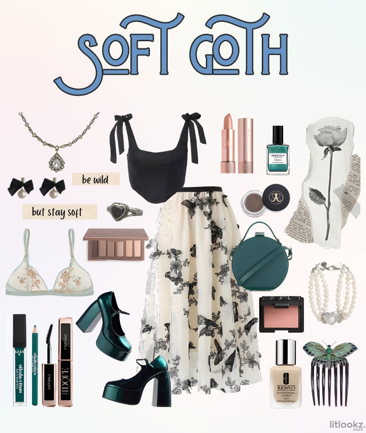 soft goth outfits and trend items