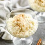 Tapioca pudding in a clear bowl, showcasing its creamy texture and tapioca pearls.