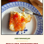 Tomato Preserves Spread On A Piece Of Toast