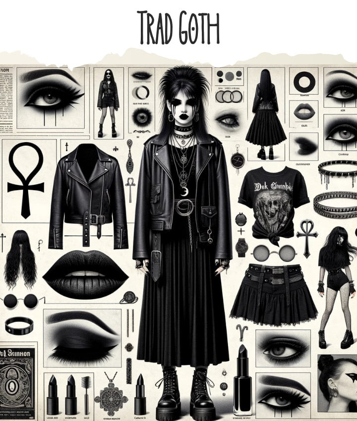 trad goth aesthetic outfits