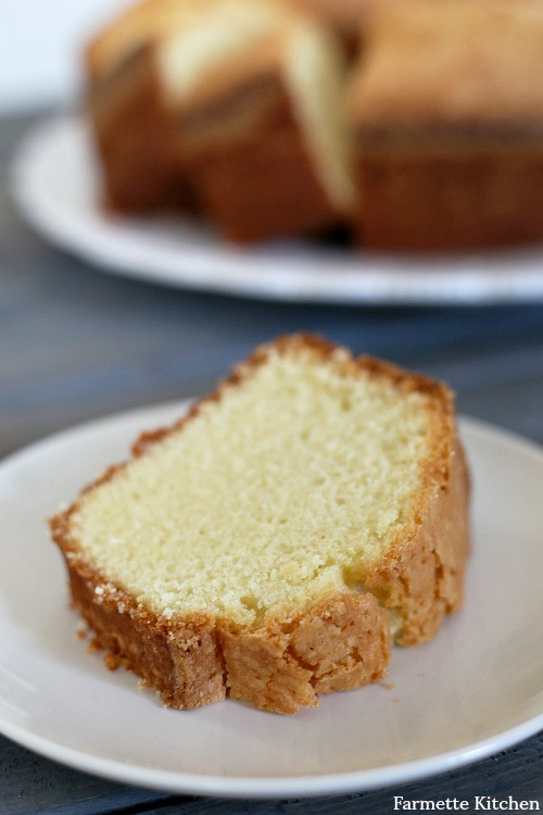 Slice of old fashioned pound cake