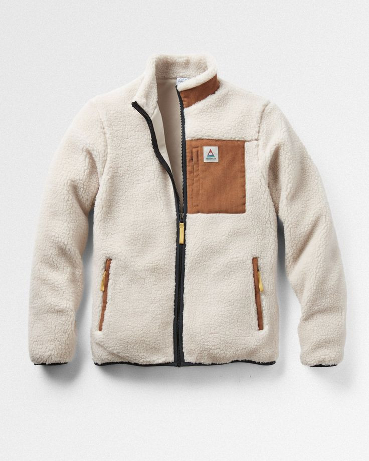 Trekker Recycled Deep Pile Sherpa fashion jacket
